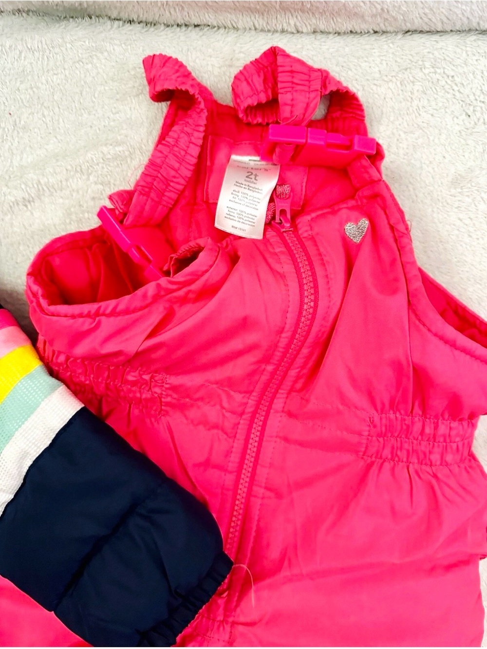 Pink Platinum Girls Puffer Jacket&Snow Bib Snowsuit Set 2/3T Years Excellent Con - Picture 2 of 5